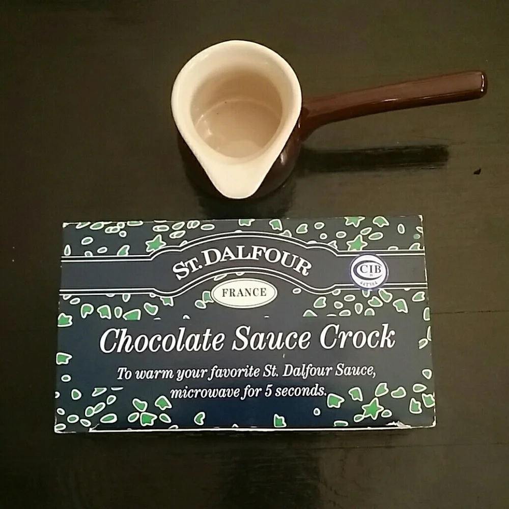 St. Dalfour Chocolate Sauce Crock BRAND NEW